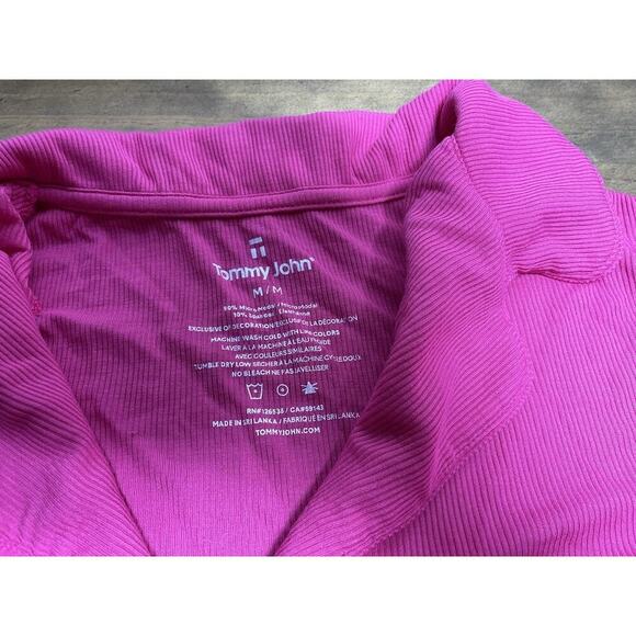 Tommy John Fuchsia Lightweight Rib-Knit Pajama Top Medium - Picture 3 of 10
